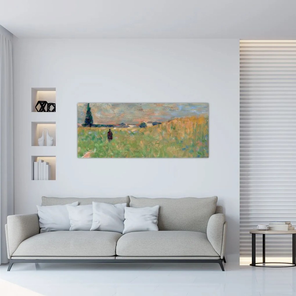 Obraz - Georges Seurat, A Summer Landscape, reprodukcia (120x50 cm)