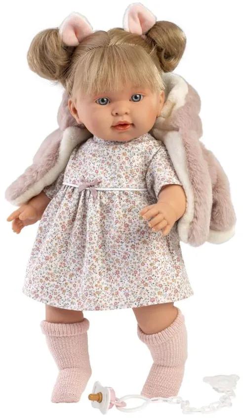Llorens 42282 ALEXANDRA - realistická bábika so zvukmi a mäkkým látkovým telom - 42 cm