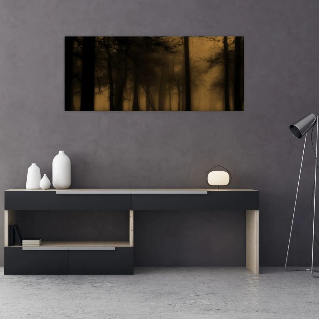 Obraz - Temný les (120x50 cm)
