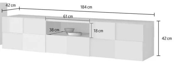 Televízny stolík SERIAN biely
