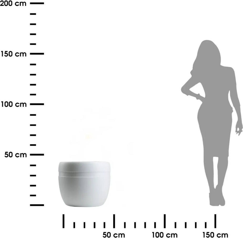 PLASTOVÝ KVETINÁČ LUNA CLASSIC 45,5X38 CM BIELA