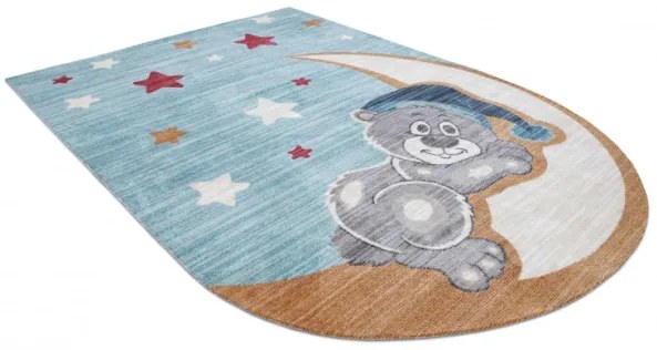 Detský koberec TOYS 75322 Medvedík - tyrkys / krém