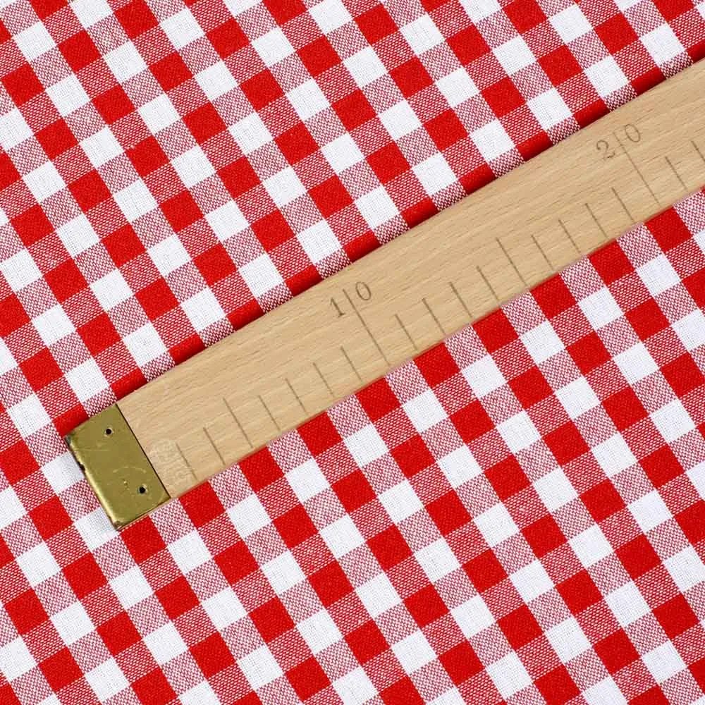 Biante Bavlnený štvorcový obrus Olivia OL-008 Červeno-biela kocka malá 100x100 cm