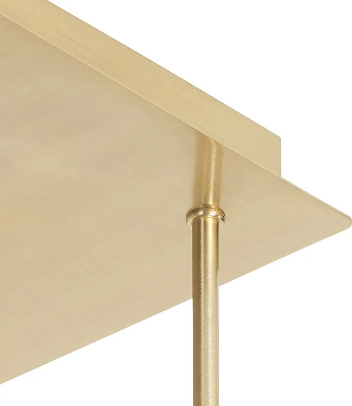 Inteligentné stropné svietidlo zlaté s dymovým sklom 9-svetiel vrátane 9 Wifi G9 - Atény