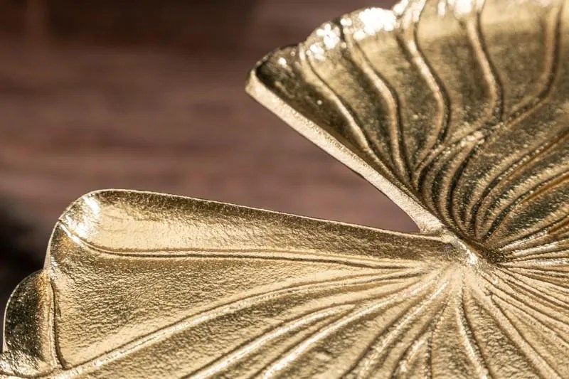 Nemecko - Odkladací stolík GOLD LEAF 40 cm zlatý
