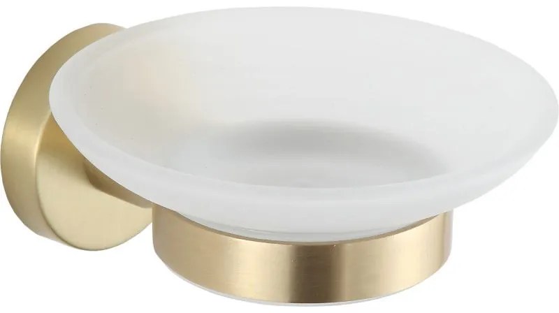 Mexen Remo, sklenená mydelnička, zlatá matná, 7050739-55