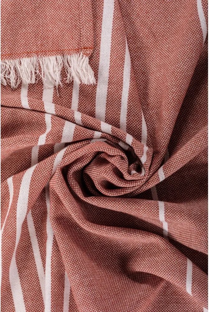 Bavlnená deka v terakotovej farbe 150x200 cm Solene – Tiseco Home Studio
