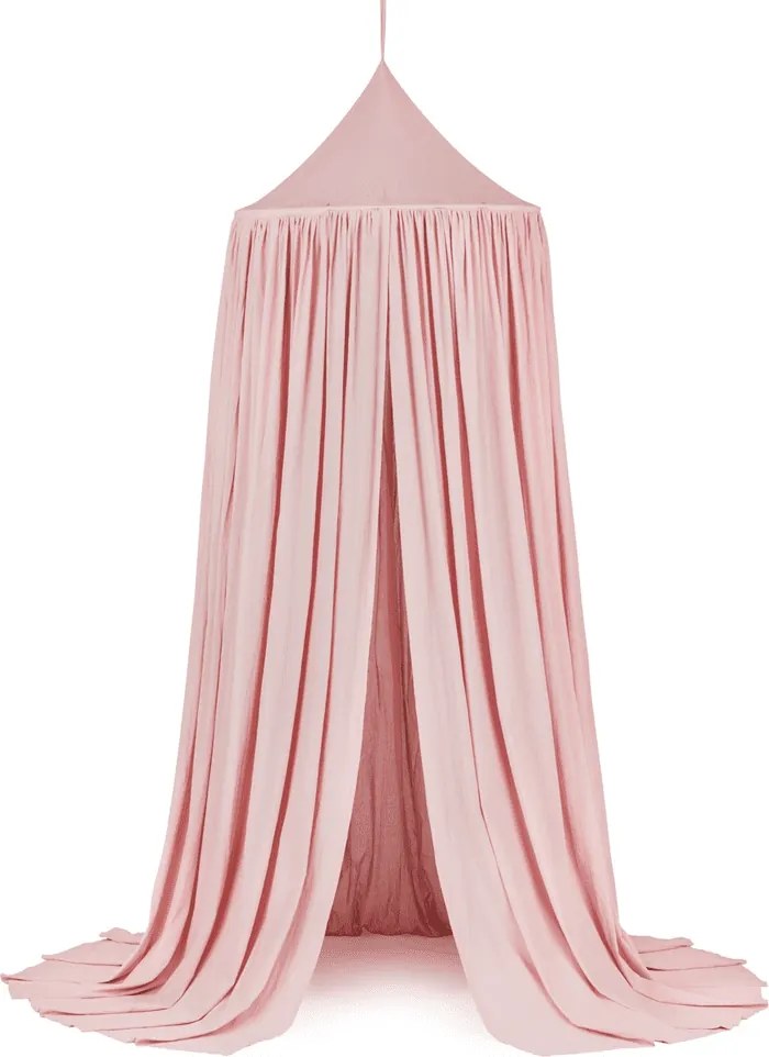 Baldachýn bavlnený sýto ružový maxi