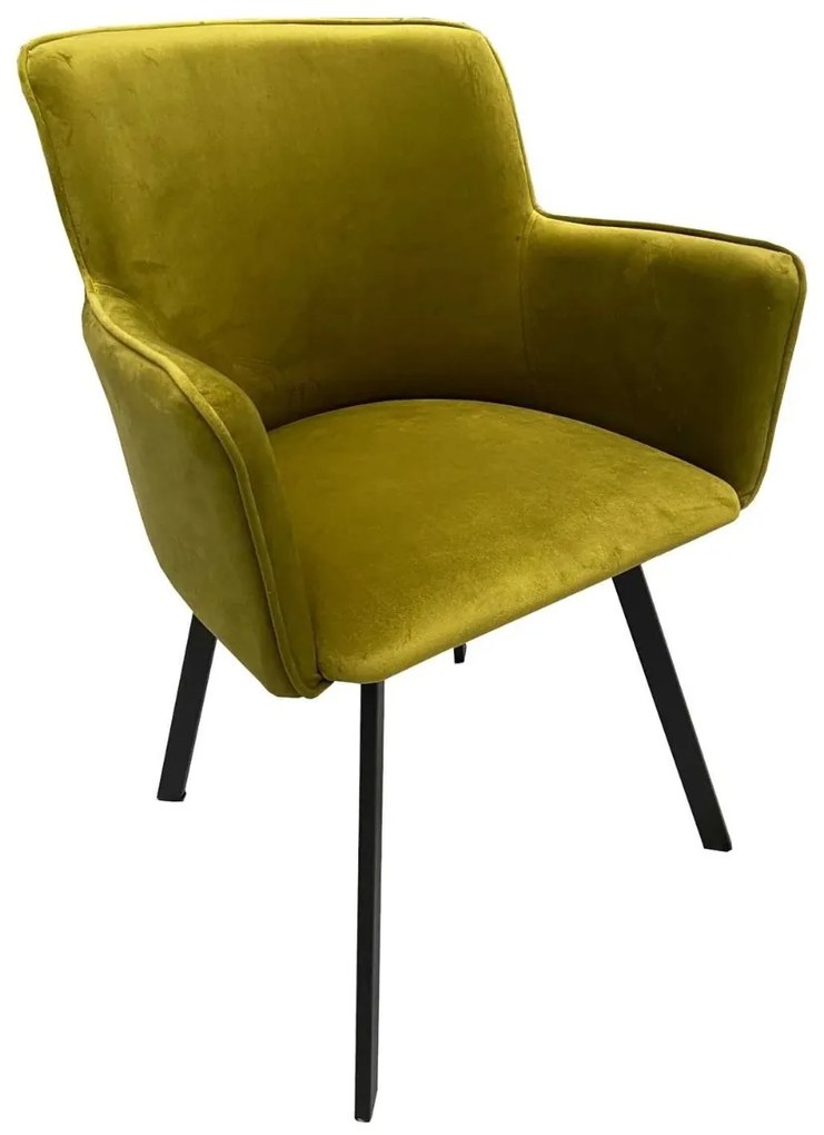 JEDÁLENSKÁ STOLIČKA / KRESLO ZIA OLIVOVÁ ZAMAT BLUVEL 75