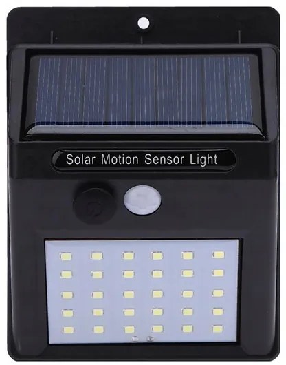 Verk 01390 Nástenné solárne svietidlo s pohybovým senzorom - 30 LED