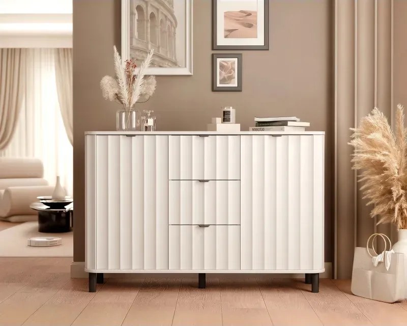 Moderná komoda ONUR 137cm biela