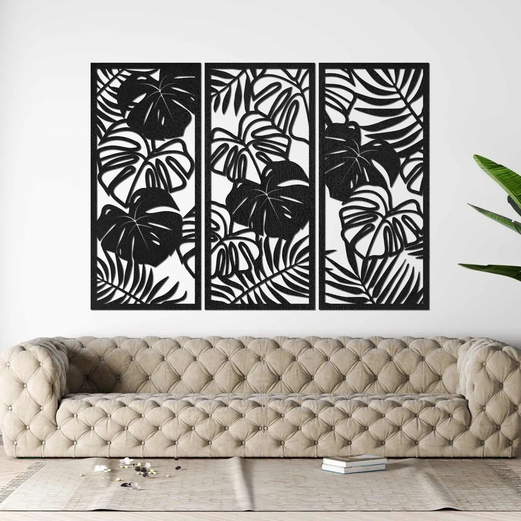 Tropické listy monstera a papraď | LIBOGA: HDF - Javor 60 x 45 cm 4491-101731 HDF0533