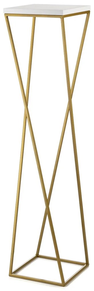 STOJAN NA KVETINÁČ LOFT7 100X24X24 CM ZLATÁ/BIELA