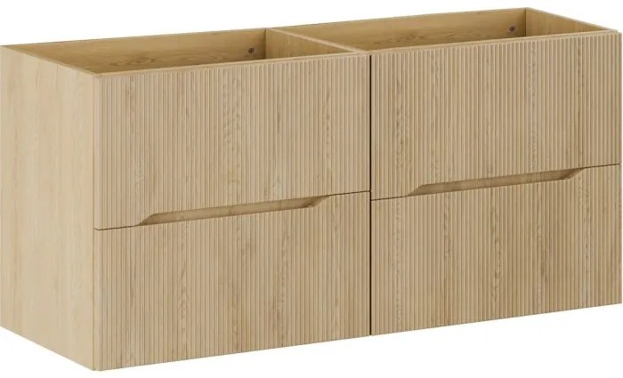 Koupelnová sestava Nordic se skříňkami a zápustnými umyvadly 120 cm dub cremona