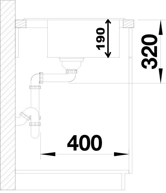 Blanco Dalago 45, silgranitový drez 465x510x190 mm, 1-komorový, biela soft, BLA-527059