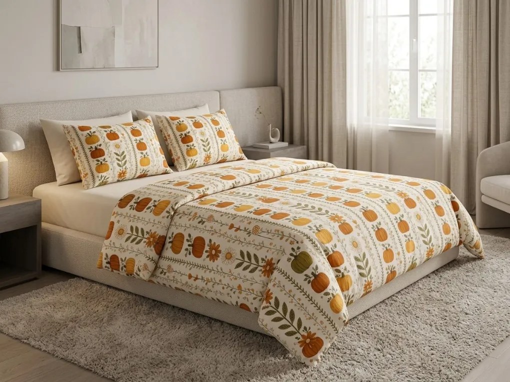 Flanelové obliečky PUMPKIN LINES farebné Rozmer obliečky: 2 ks 70 x 90 cm | 200 x 220 cm