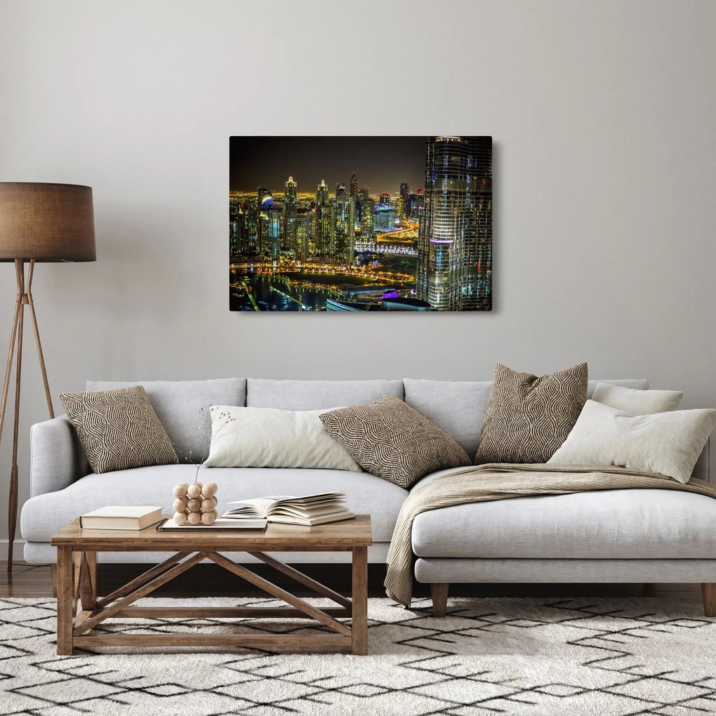 Obraz nočného mesta (90x60 cm)