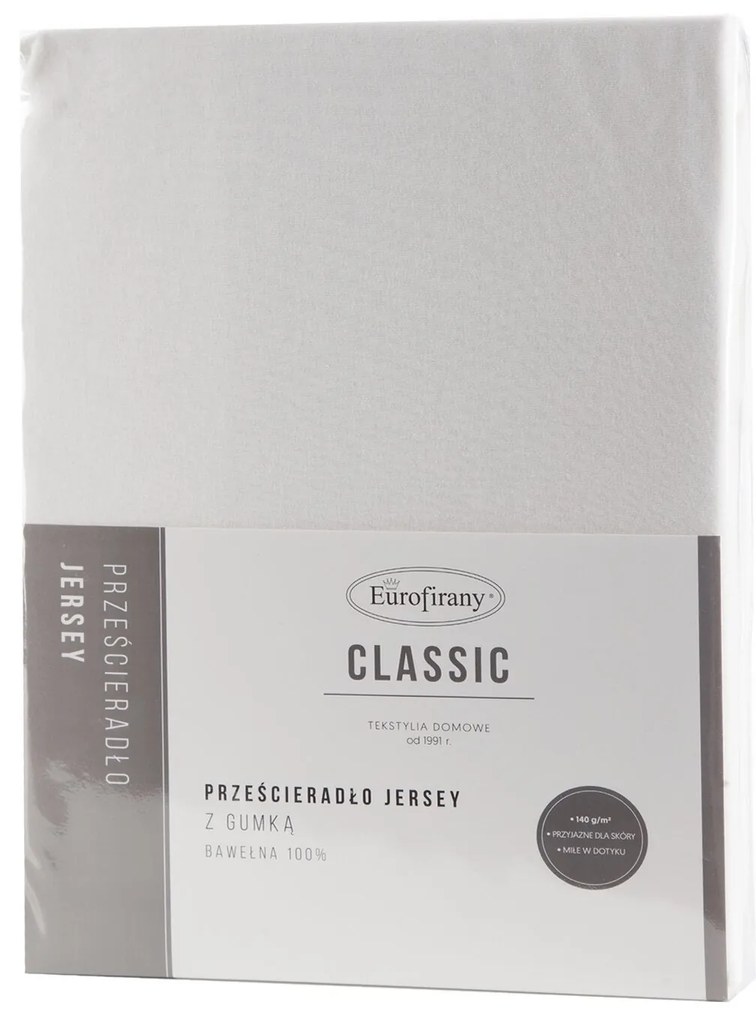 JERSEY PRESTIERADLO 200X220 CM, VÝŠKA 30 CM KRÉMOVÉ