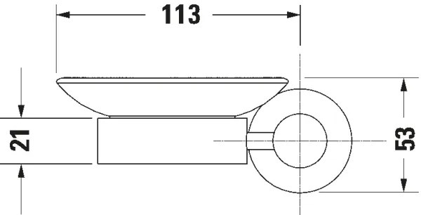 Duravit 99174600 - Nástenná mydelnička D-CODE ľavá matná čierna