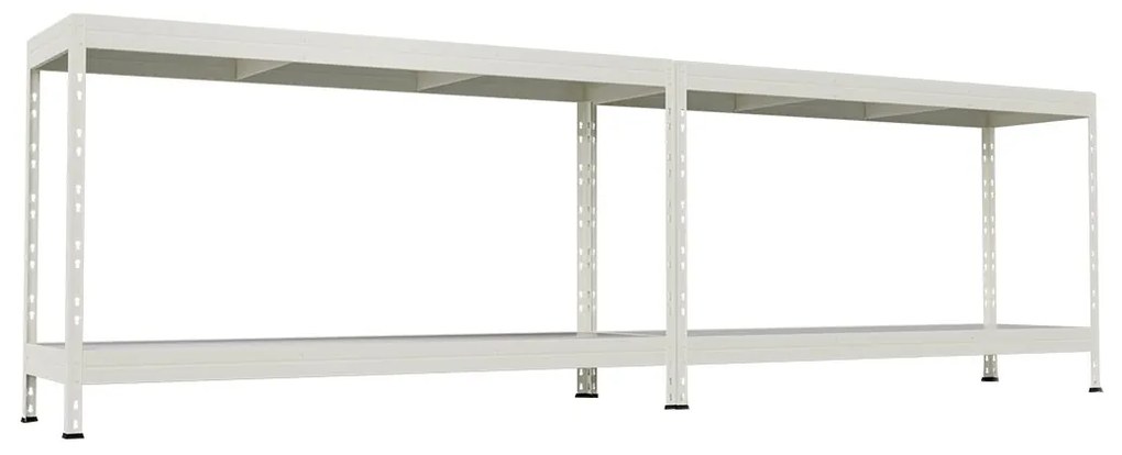 Kovový regál so zníženým obsahom CO2 RIVET GREEN, 180x150x60 cm