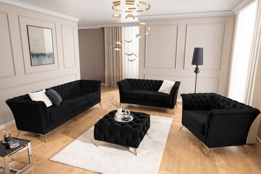 TABURET SARAH CHESTERFIELD 80 x 80 cm