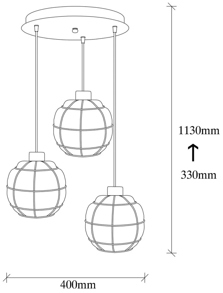 Závesné svietidlo Tellini čierne