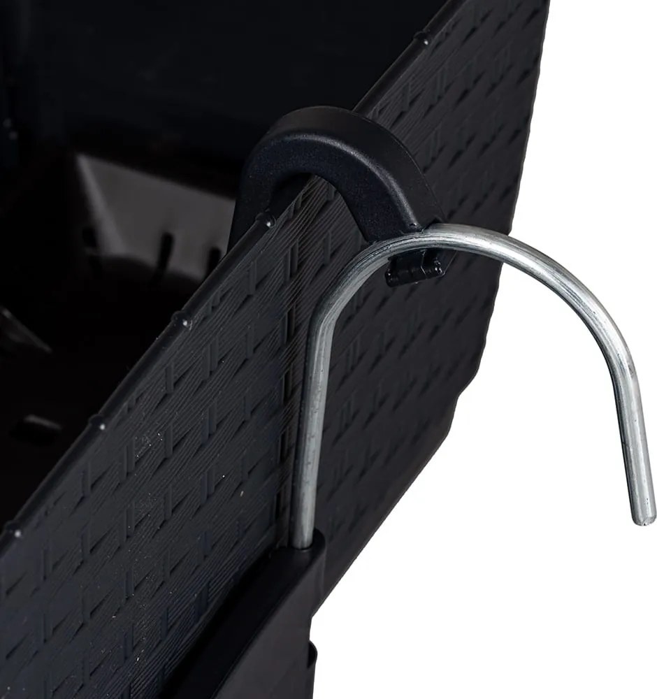 Plastový balkónový kvetináč DRL500PW 49,2 cm - antracit