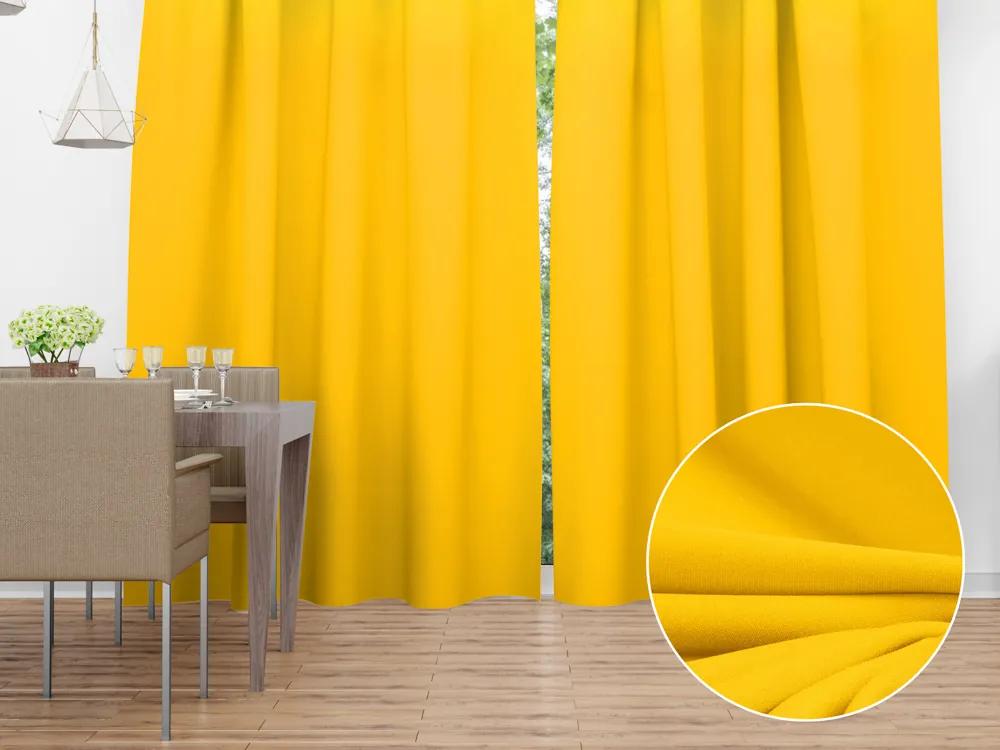 Biante Dekoračný záves Rongo RG-029 Sýto žltý 140x160 cm