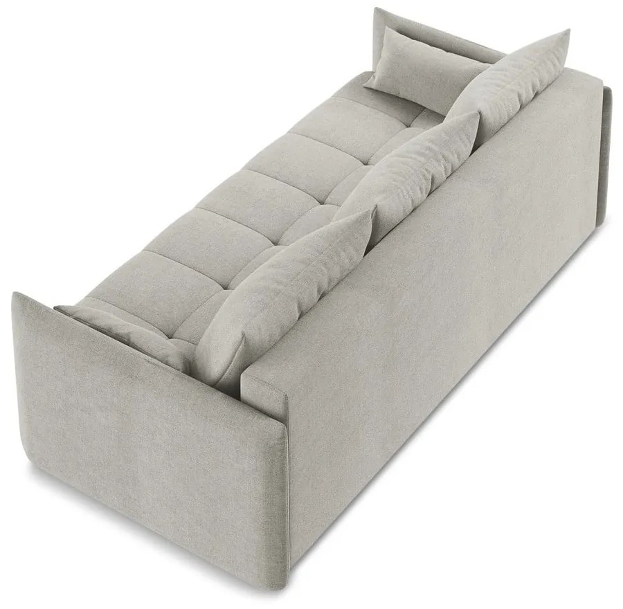 Svetlosivá rozkladacia/s úložným priestorom pohovka 225 cm Moku – Makamii