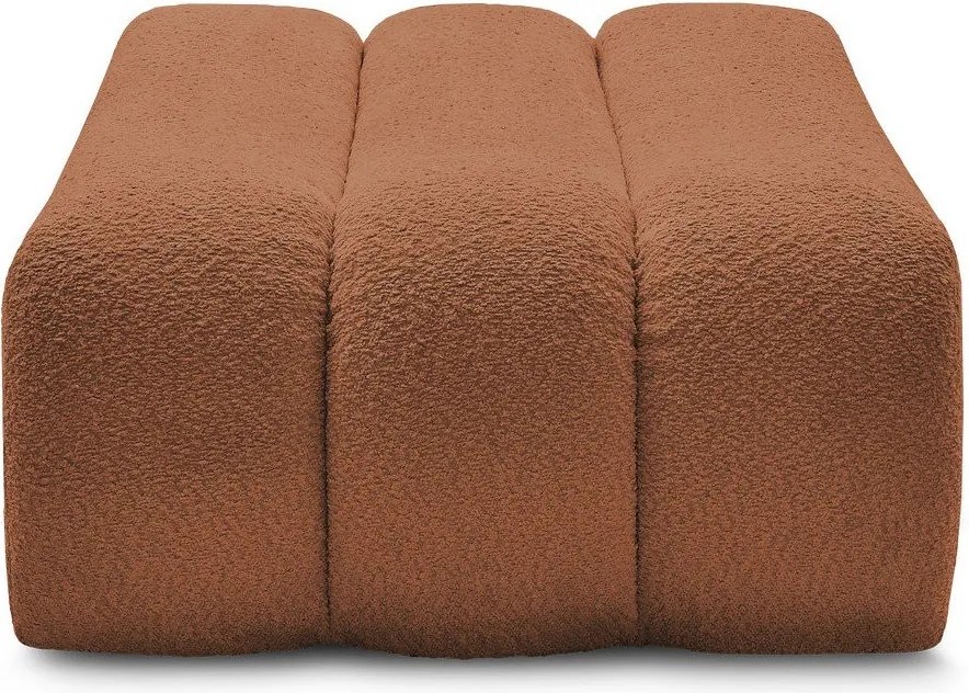 Oranžová podnožka z textílie buklé Azra – Bobochic Paris