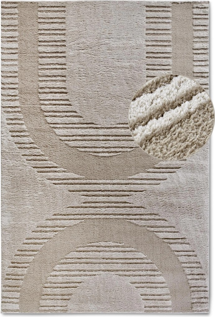 Kusový koberec Gallery 106087 Beige z kolekcie Elle, 80x120, béžová, obývacia izba, ELLE Decoration