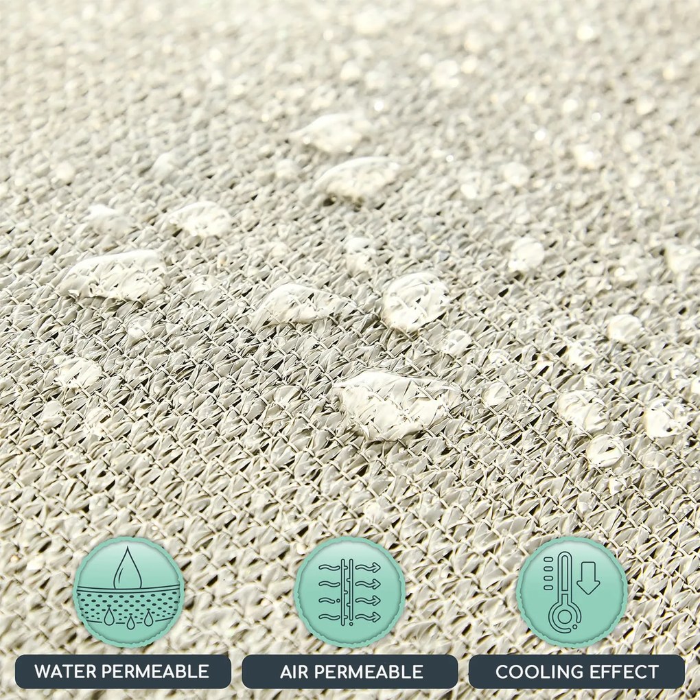 Blumfeldt Obdĺžniková slnečná clona, 2 x 4 m, s upevňovacími okami, polyester, priedušná