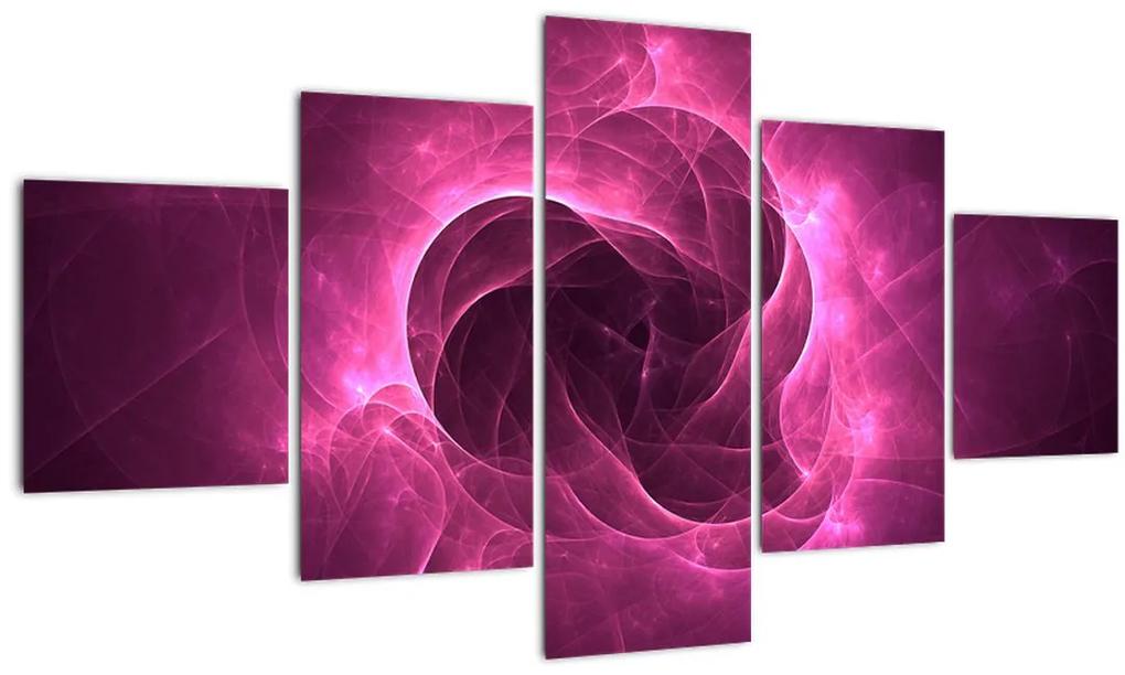 Obraz modernej ružovej abstrakcie (125x70 cm), 40 ďalších rozmerov