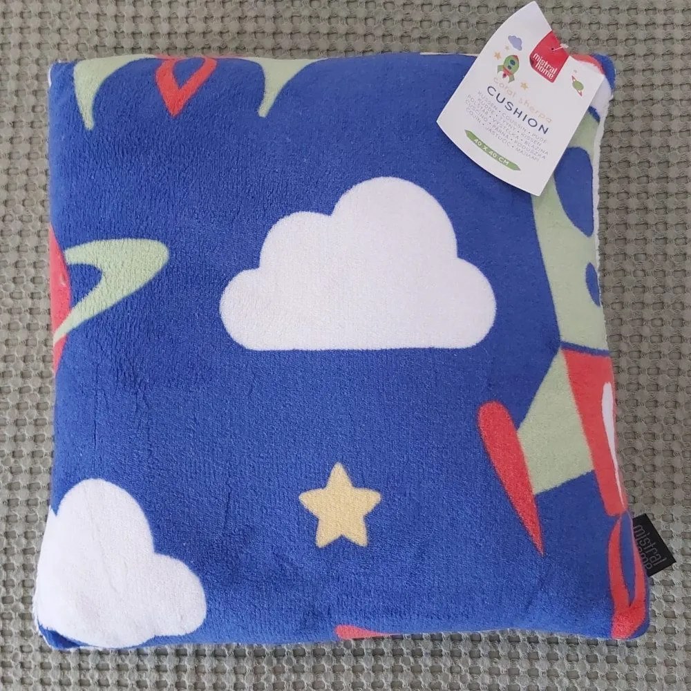 Mistral home Detský vankúšik baránok Mistral Home Space vesmírne lode 40x40 cm