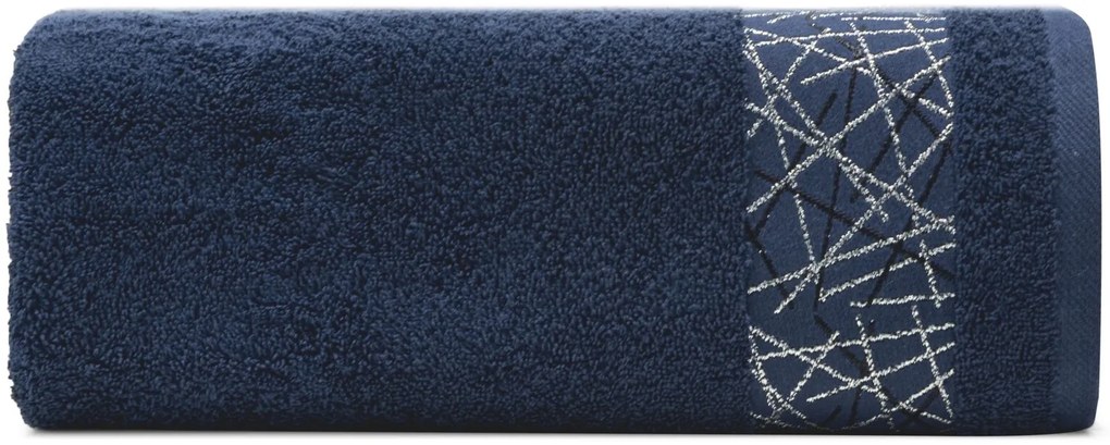 BAVLNENÝ UTERÁK NIKA 70X140 CM TMAVOMODRÁ