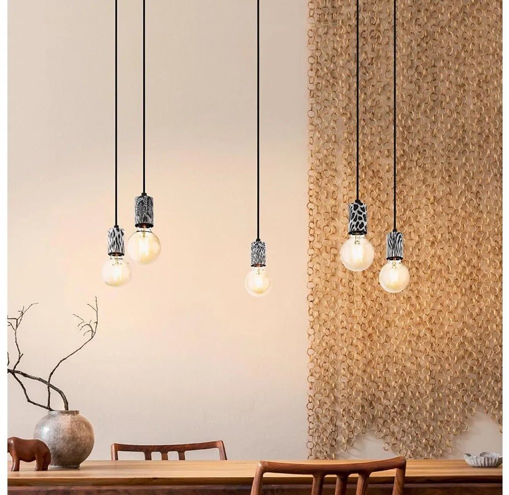 Eglo 43314 - Závesný luster COULSDON na lane 5xE27/10W/230V