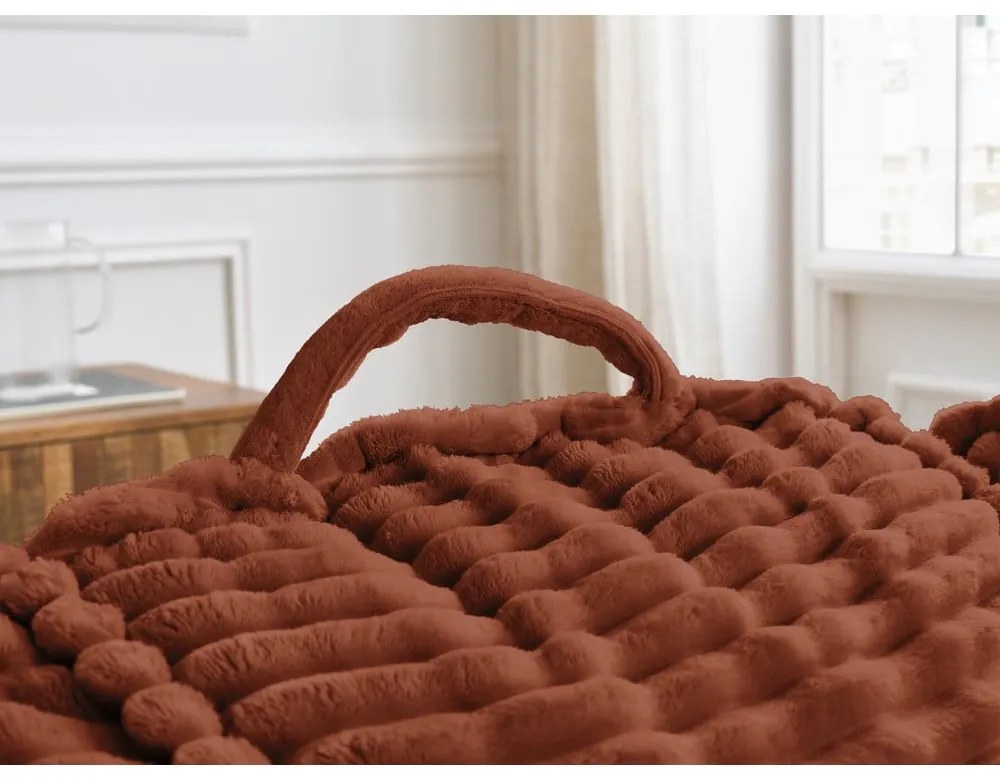 Menčestrový sedací vak v tehlovej farbe Socrate – Bobochic Paris