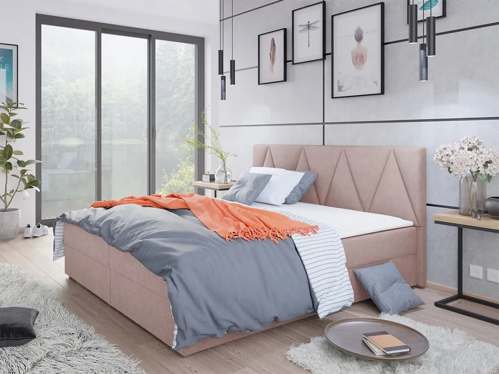Kontinentálna posteľ Derisio 3, Rozmer postele: 160x200, Dostupné poťahy: Rico 01