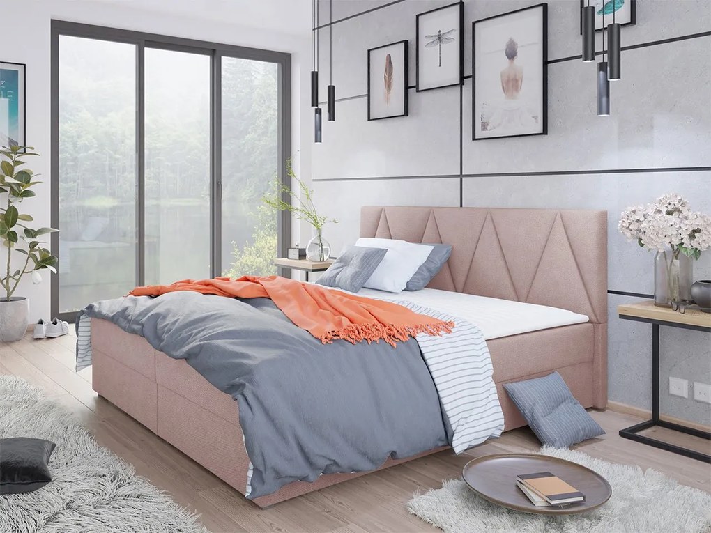 Kontinentálna posteľ Derisio 3, Rozmer postele: 180x200, Dostupné poťahy: Rico 01