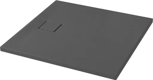 Cersanit Tako Slim, Štvorcová sprchová vanička 90x90x4 cm + šedý sifón, šedá matná, S932-162