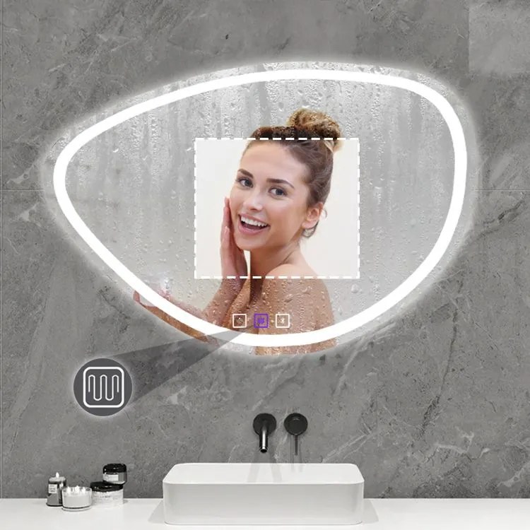 Tutumi Rea Fog, LED kúpeľňové zrkadlo 100x70cm s bluetooth, HOM-05516