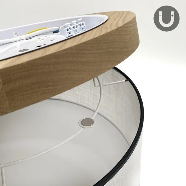 Brilagi - LED Stropné svietidlo BELLADONNA 2xE27/15W/230V pr. 40 cm biela/dub