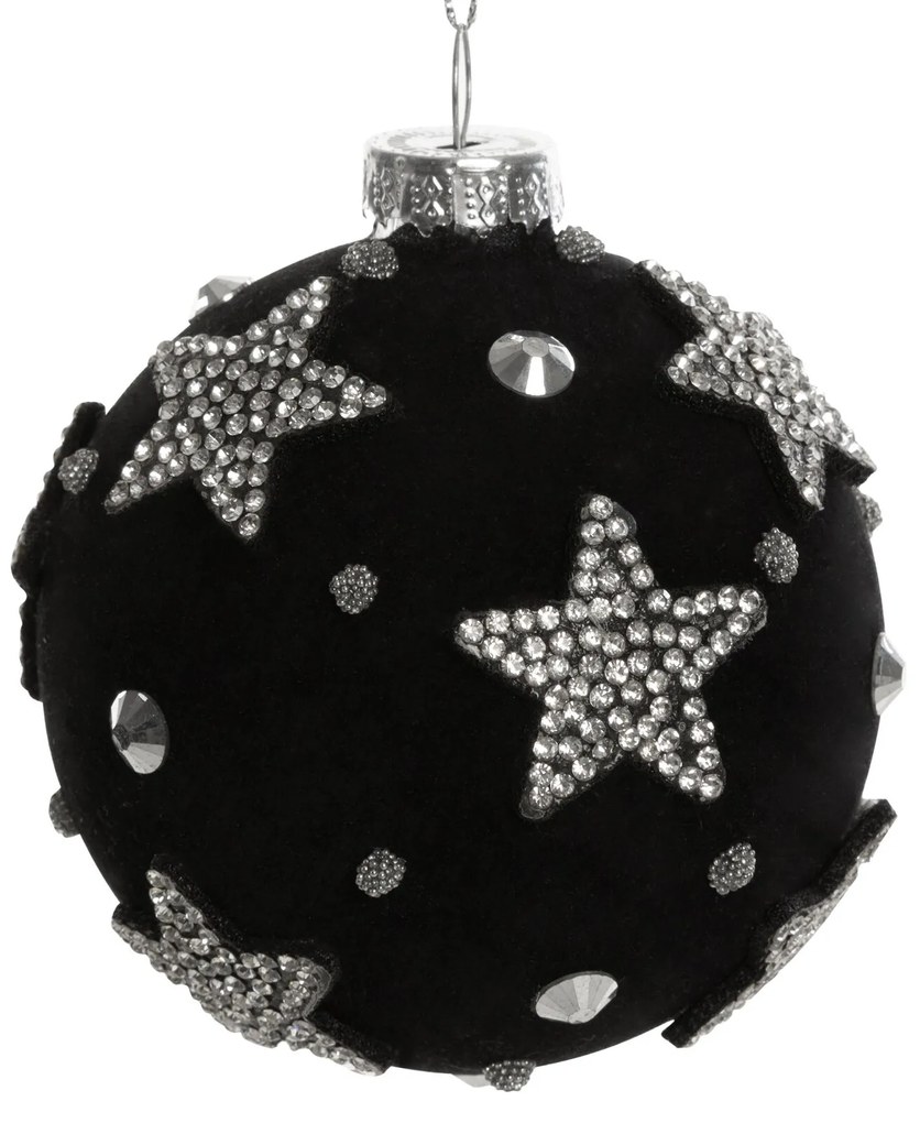 SKLENENÁ VIANOČNÁ BANKA NA STROMČEK SADA 4 KS (FI) 8 CM VZOROVANÁ