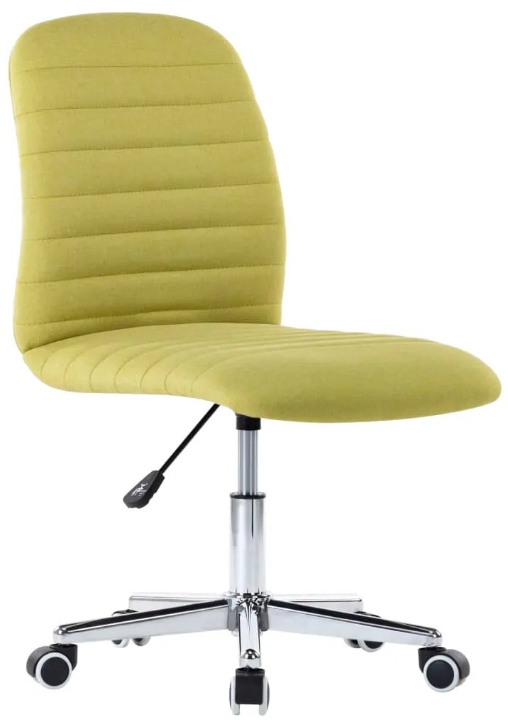 vidaXL Otočná kancelárska stolička, zelená, látka