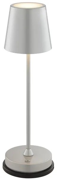 Brilliant - LED stmievateľná nabíjateľná dotyková stolná lampa ELORA LED/2,5W/5V 2700K IP44 strieborná