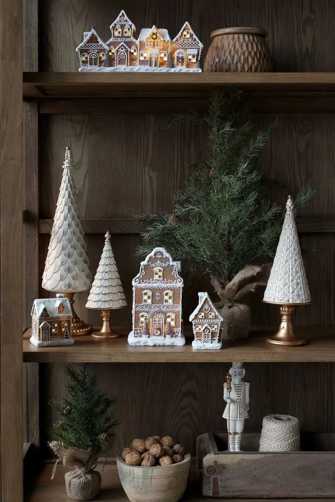 Perníková chalúpka so svetielkami Gingerbread Noël LED - 7*6*11cm