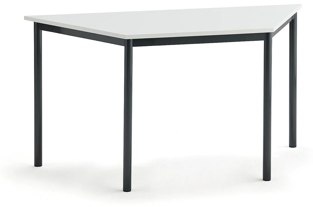 Stôl SONITUS TRAPETS, 1400x700x720 mm, HPL - biela, antracit