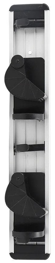 CMP Paris Držiak na metlu, zmeták, ručné náradie, 2-miestny + 3 háčiky, BARRE