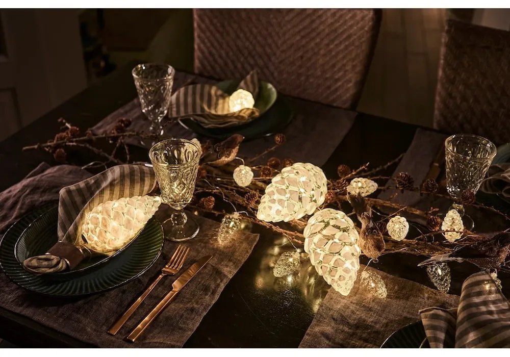 Biela závesná vianočná svetelná dekorácia ø 5 cm Celina – Sirius