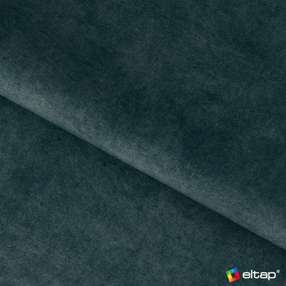 Čalúnená dvojlôžková posteľ s úložným priestorom s roštom 160x200 cm v petrolejovej farbe Plissa – ELTAP